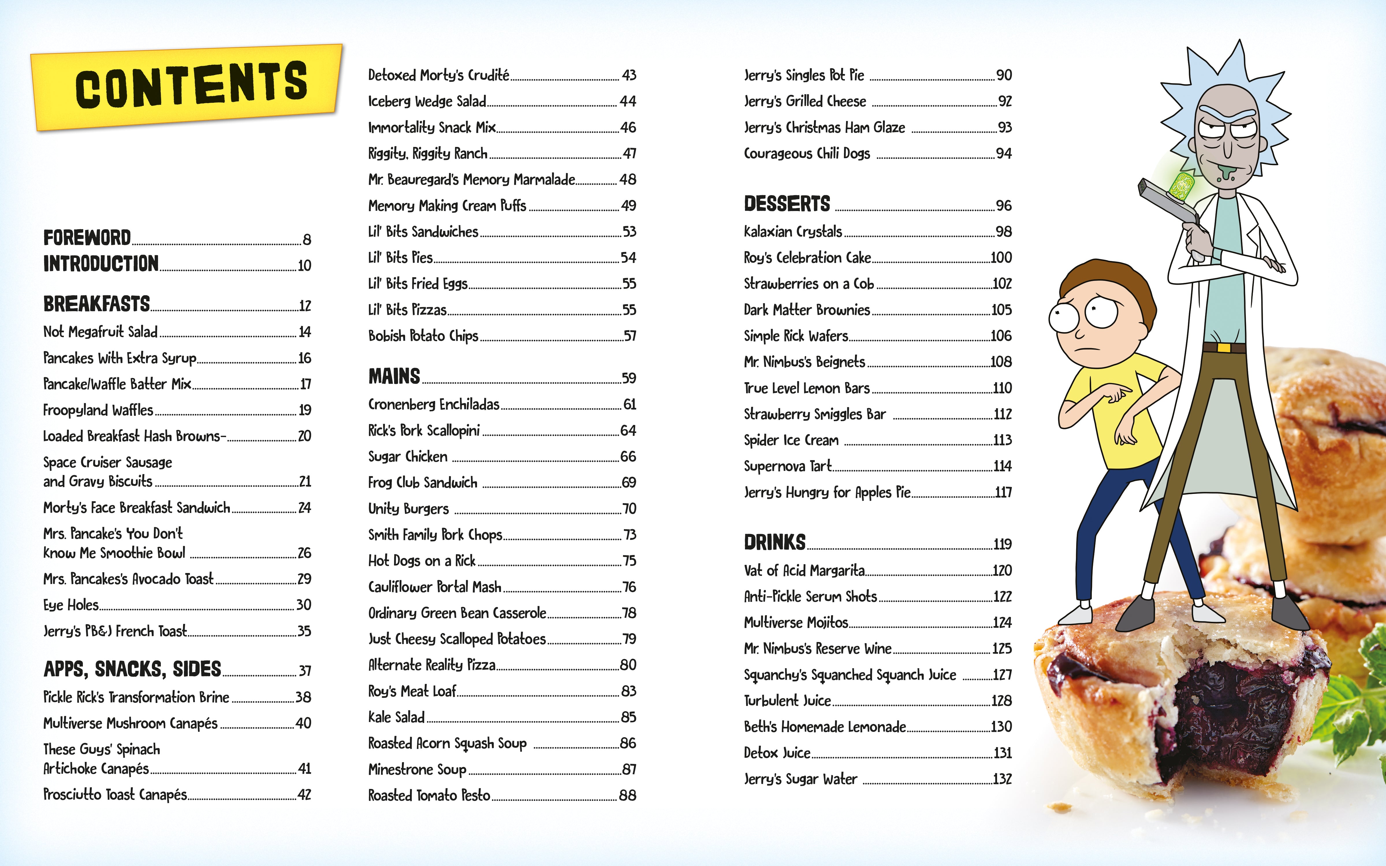 Hardcover of Rick and Morty: The Official Cookbook by Insight Editions featuring colorful cartoon cover art.