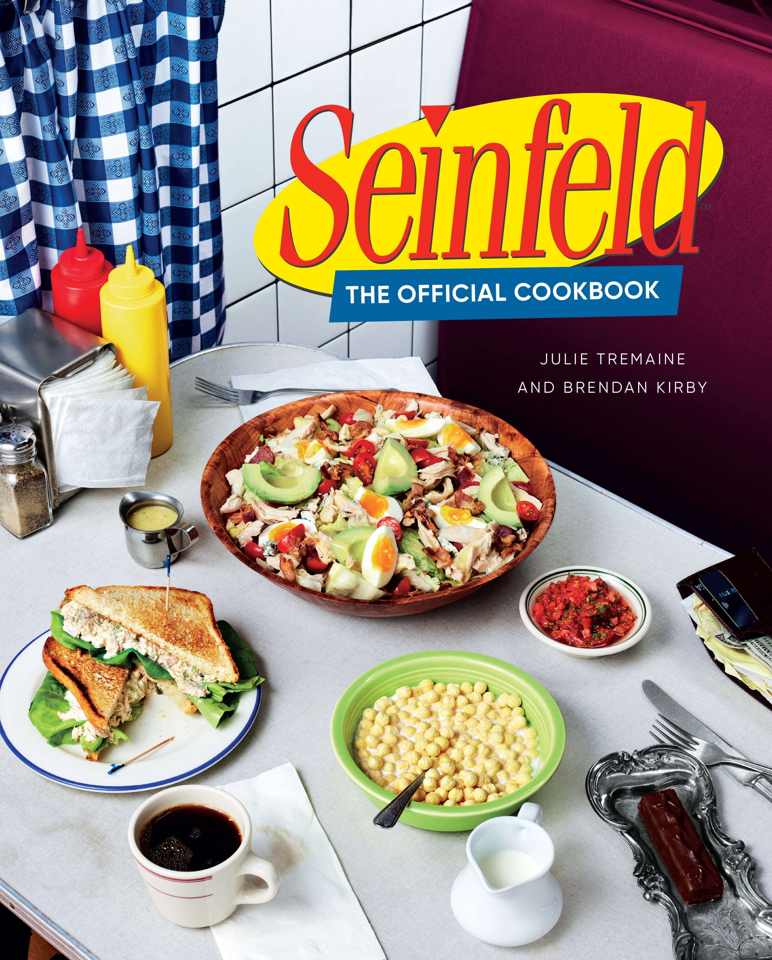 Hardcover of Seinfeld: The Official Cookbook by Insight Editions featuring a cover image with iconic Seinfeld graphics.