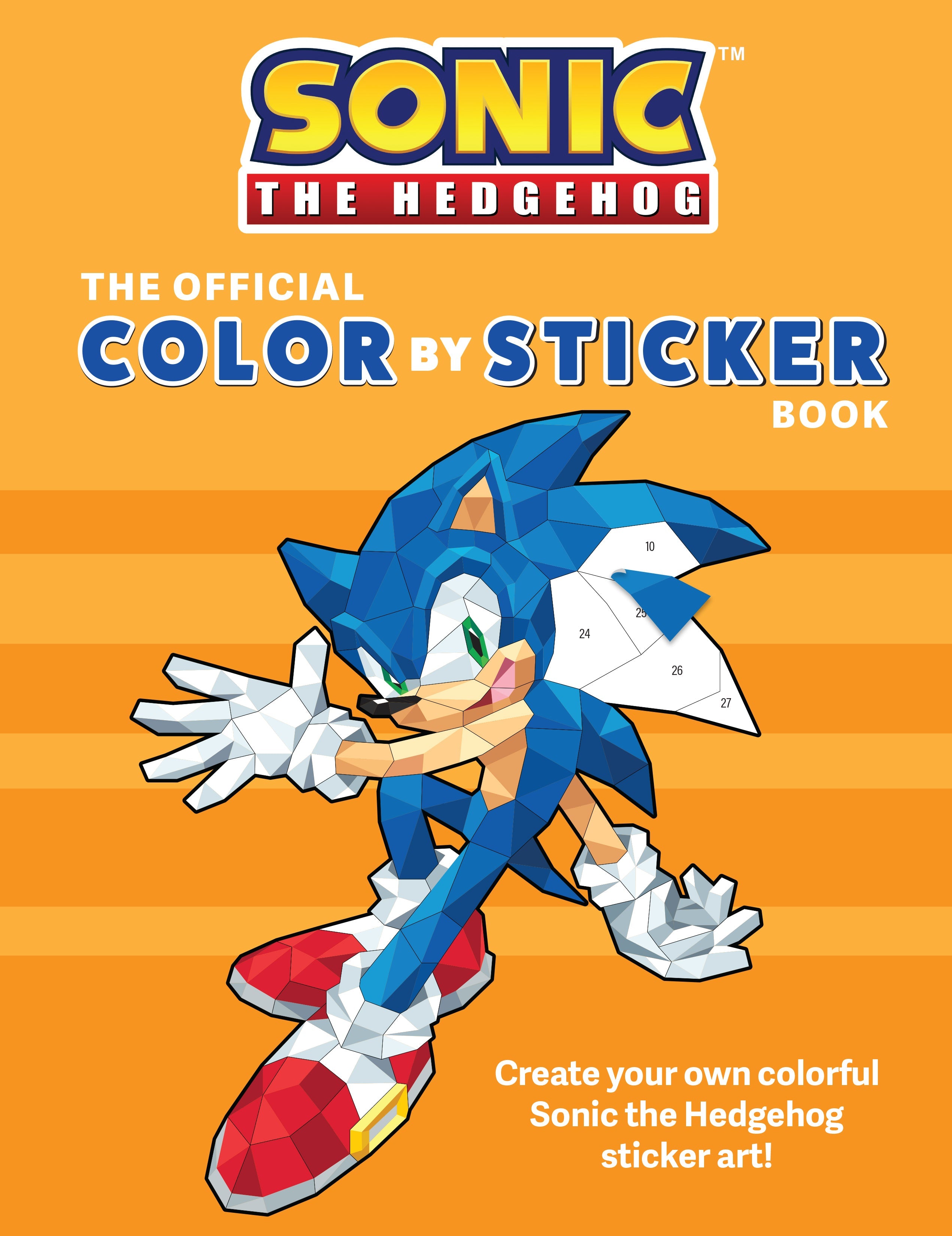 Hardcover Sonic the Hedgehog sticker book by Insight Editions featuring colorful Sonic and related characters on the cover.