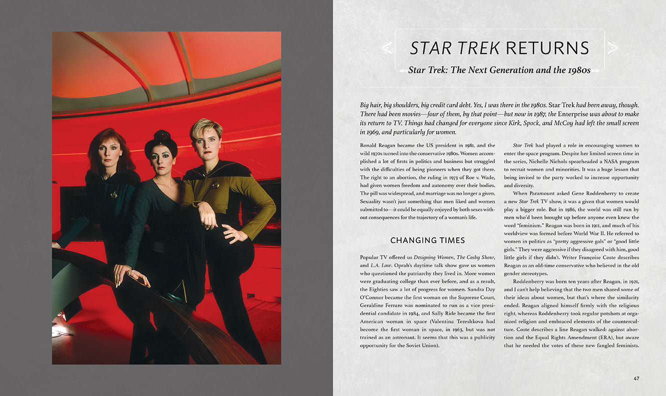Hardcover of "Star Trek: Open a Channel: A Woman's Trek" by Insight Editions, featuring the book cover with starship and character illustrations.