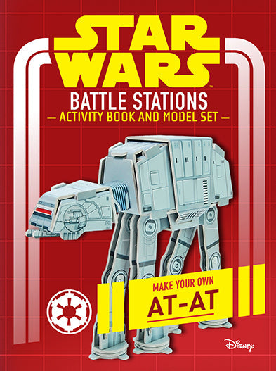 Hardcover Star Wars: Battle Stations activity book and model by Insight Editions, featuring space battle scenes and detailed models.