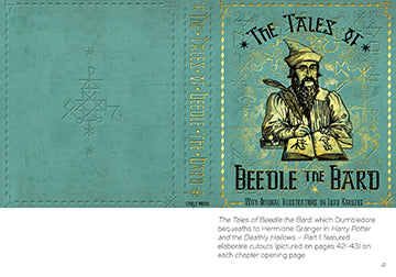 Interior page of the hardcover "The Art of Harry Potter: Mini Book of Graphic Design" by Insight Editions, showcasing detailed illustrations.