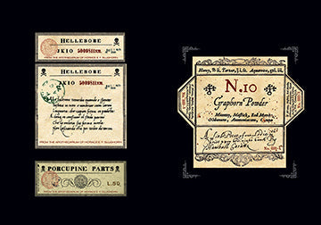Interior page of the hardcover "The Art of Harry Potter" mini book by Insight Editions, showcasing graphic design illustrations.