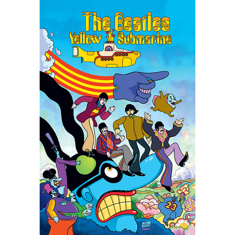 Hardcover edition of The Beatles Yellow Submarine book by Insight Editions, featuring colorful cover art and illustrations.