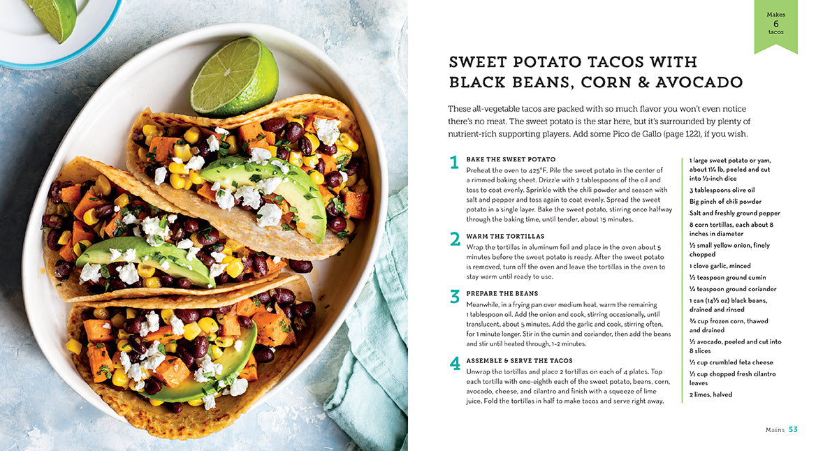 Interior of The Healthy Junior Chef Cookbook by Insight Editions, showing colorful healthy recipes and kid-friendly cooking tips.
