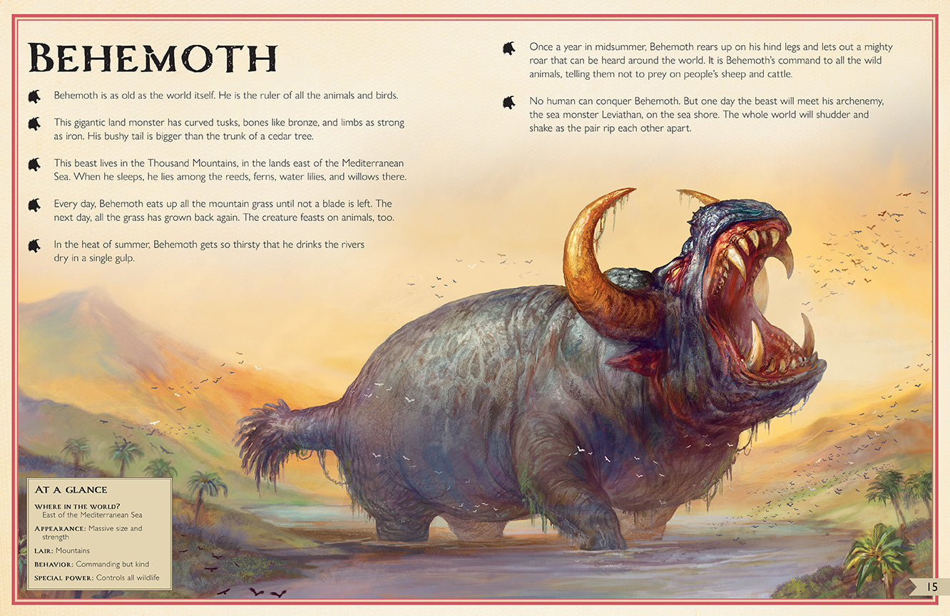 Hardcover copy of The Magnificent Book of Monsters by Insight Editions with colorful monster illustrations.