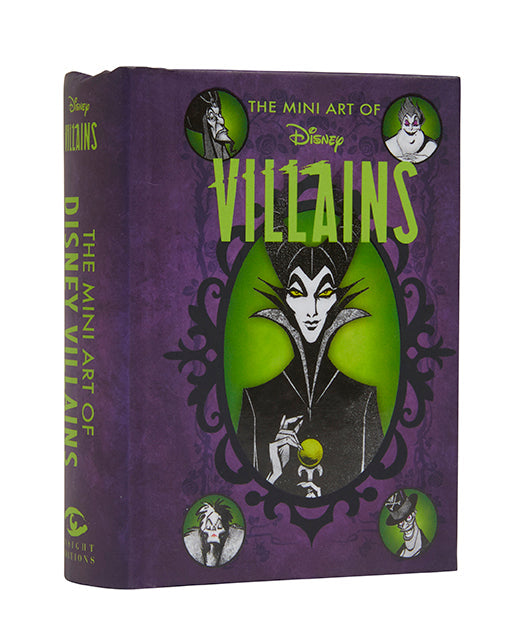 Hardcover of The Mini Art of Disney Villains by Insight Editions showing colorful villain illustrations on the cover.