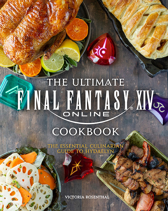 Hardcover of The Ultimate Final Fantasy XIV Cookbook by Insight Editions with colorful game-inspired cover art.