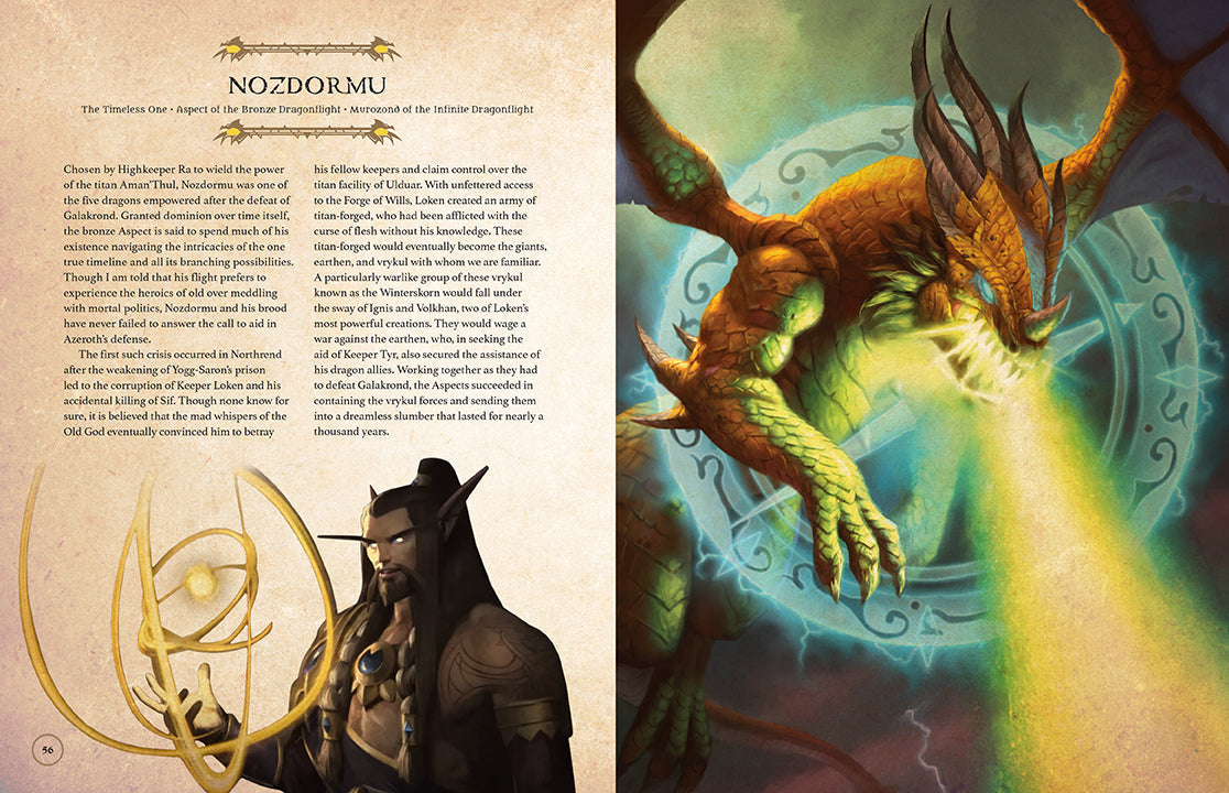 Hardcover of World of Warcraft: The Dragonflight Codex by Insight Editions, featuring detailed artwork and typography on the cover.