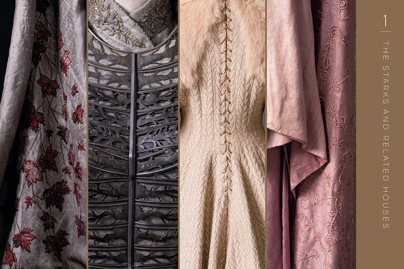 Hardcover book with jacket titled "Game of Thrones: The Costumes" by Insight Editions, featuring images of costumes from the series.
