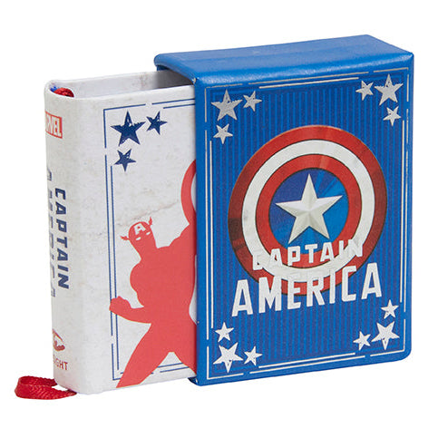 Hardcover book with jacket featuring Marvel Comics Captain America, showcasing inspirational quotes from the First Avenger.