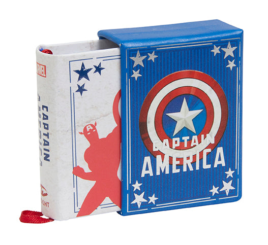 Hardcover book with jacket featuring Marvel Comics Captain America, showcasing inspirational quotes from the First Avenger.