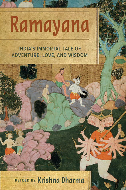 Hardcover edition of the Ramayana with a decorative jacket by Insight Editions, featuring traditional artwork on the cover.