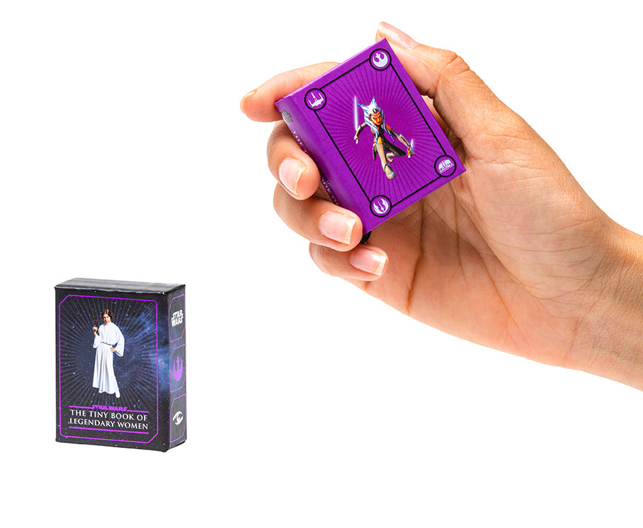 Hardcover edition of "Star Wars: The Tiny Book of Legendary Women" with protective jacket, featuring vibrant cover artwork.