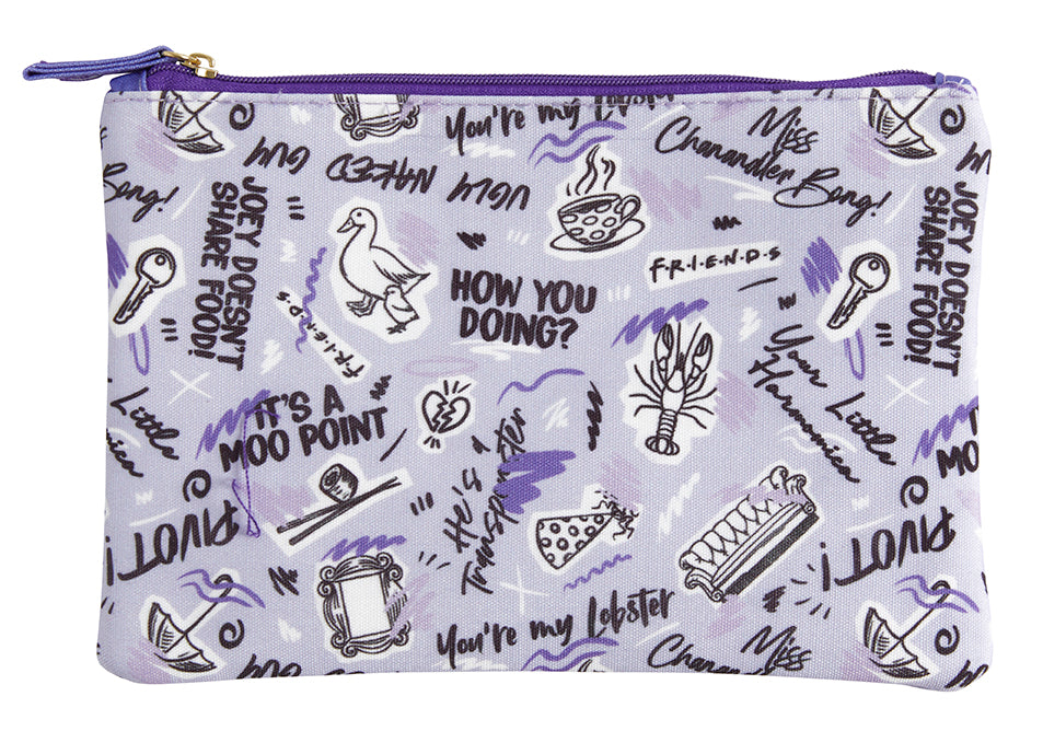 Friends accessory pouch by Insight Editions, featuring a colorful design, perfect for storing small personal items.