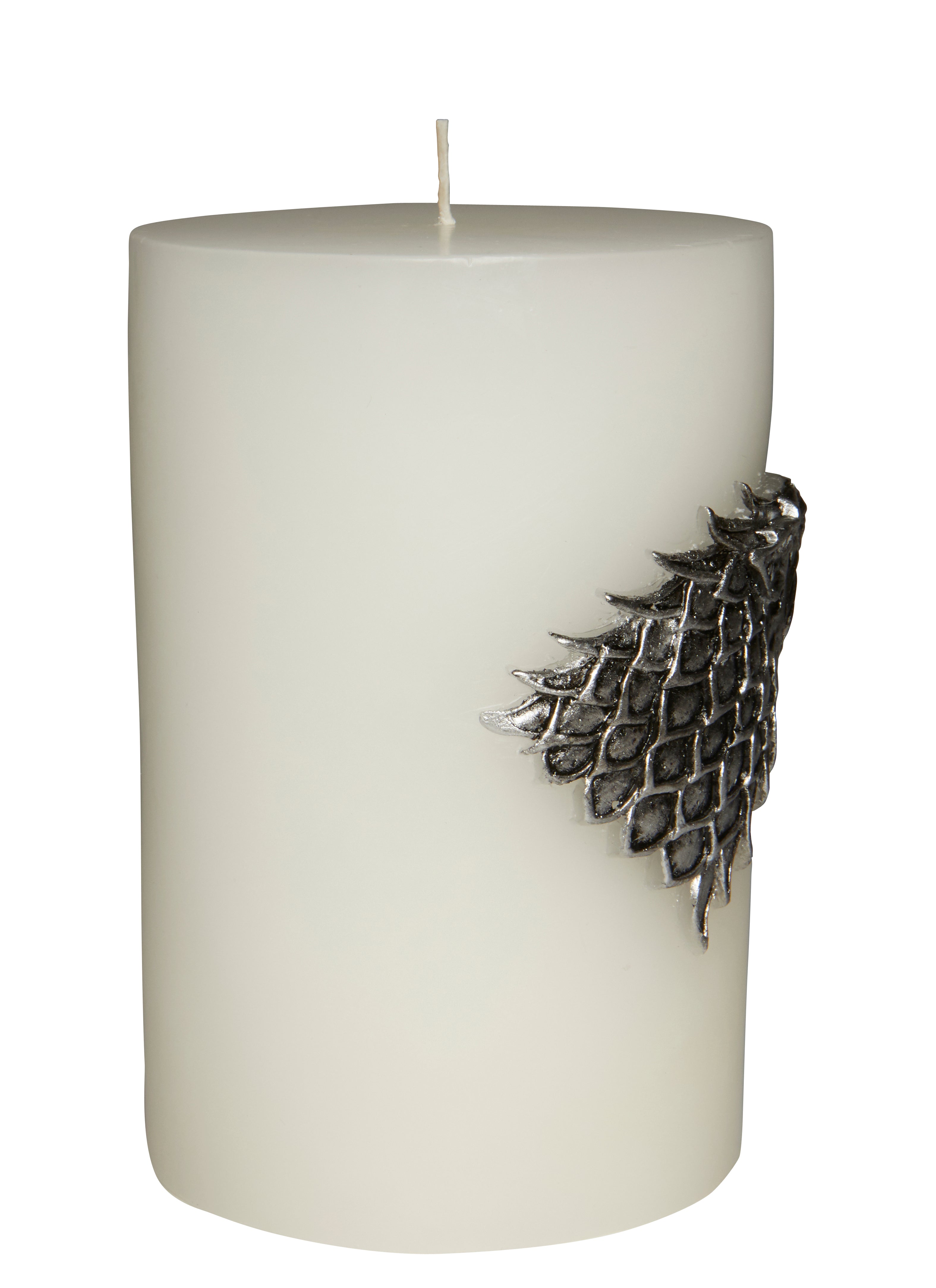 Sculpted House Stark sigil candle from Game of Thrones, featuring the Stark wolf emblem on a detailed home décor candle.
