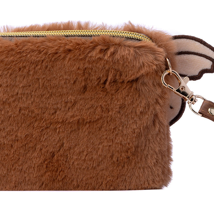 Gremlins Gizmo plush accessory pouch from Insight Editions, soft plush toy with zippered compartment, perfect for storage or decoration.