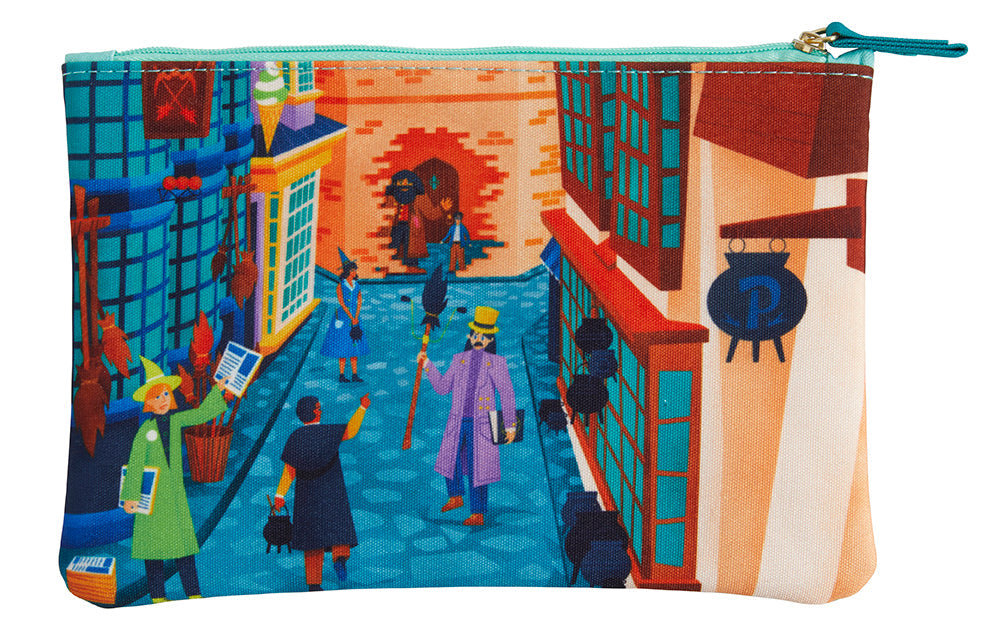 Harry Potter Exploring Diagon Alley accessory pouch by Insight Editions, featuring magical design and spacious storage for collectibles.