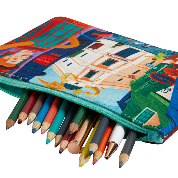 Harry Potter exploring Diagon Alley accessory pouch by Insight Editions, featuring magical wizarding world design and detailed artwork.