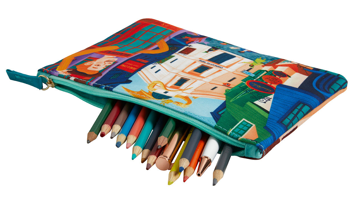 Harry Potter exploring Diagon Alley accessory pouch by Insight Editions, featuring magical wizarding world design and detailed artwork.