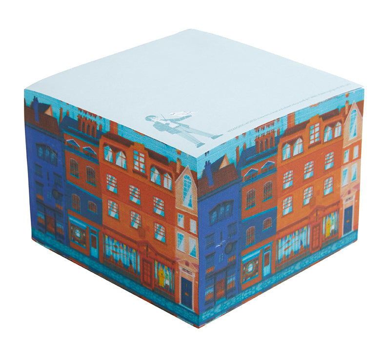 Harry Potter Exploring Diagon Alley memo cube by Insight Editions, featuring magical street views and wizarding world designs.