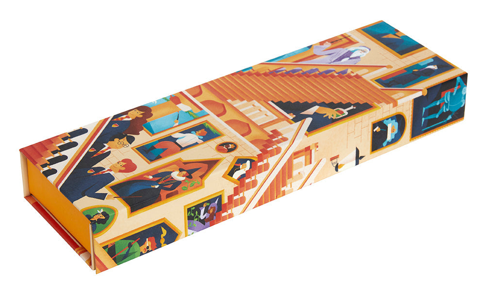 Harry Potter Exploring Hogwarts magnetic pencil box with magical Hogwarts design, perfect for storing stationery in a home setting.