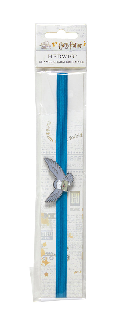 Harry Potter Hedwig enamel charm bookmark featuring Hedwig the owl, a magical home goods accessory by Insight Editions.