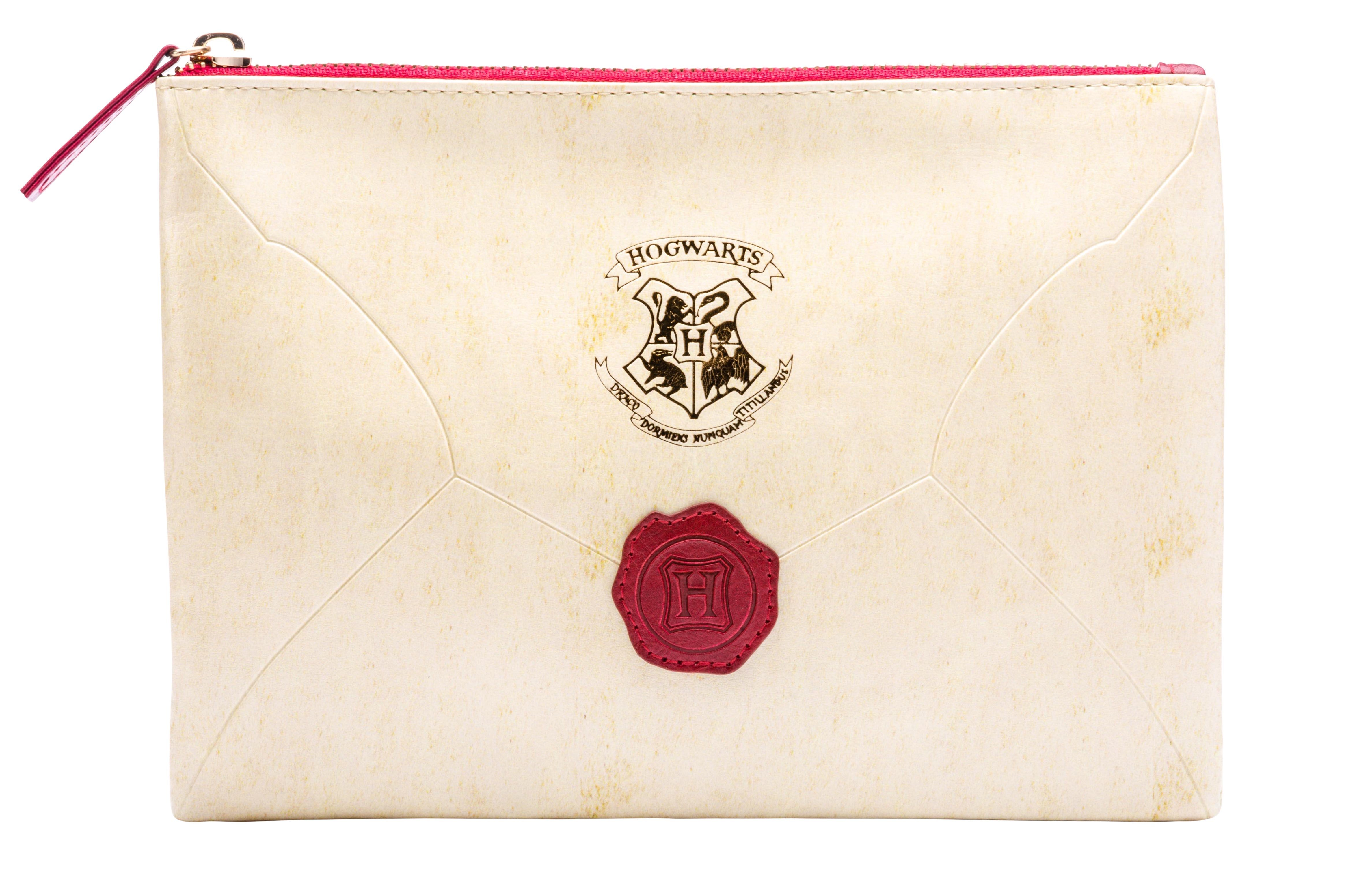 Harry Potter Hogwarts Acceptance Letter accessory pouch by Insight Editions, featuring magical design and storage for small items.