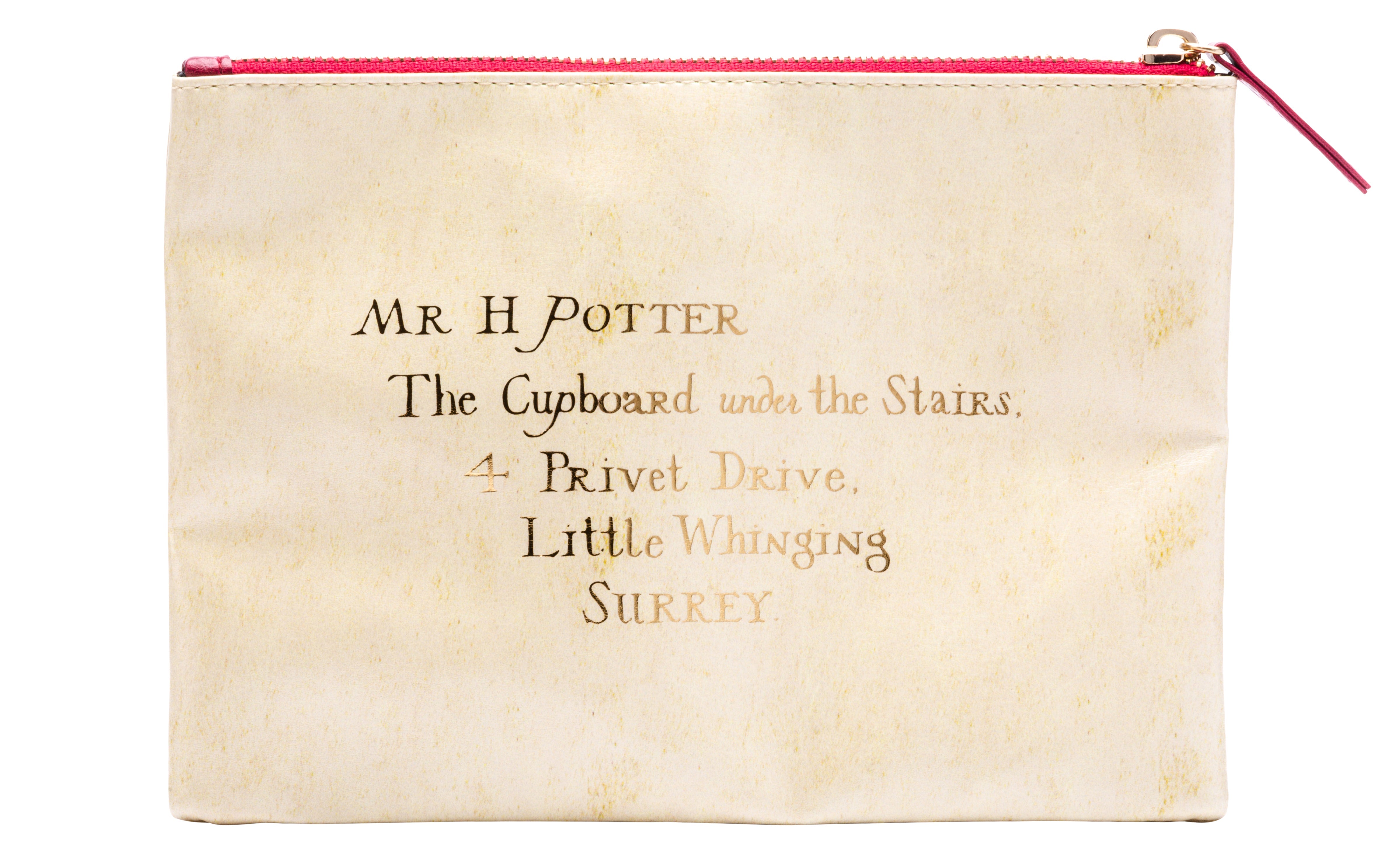 Harry Potter Hogwarts Acceptance Letter accessory pouch by Insight Editions, featuring a magical letter design for home or travel use.