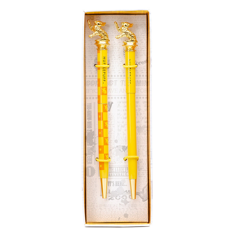 Harry Potter Hufflepuff pen and pencil set by Insight Editions, featuring themed writing tools for home or office use.