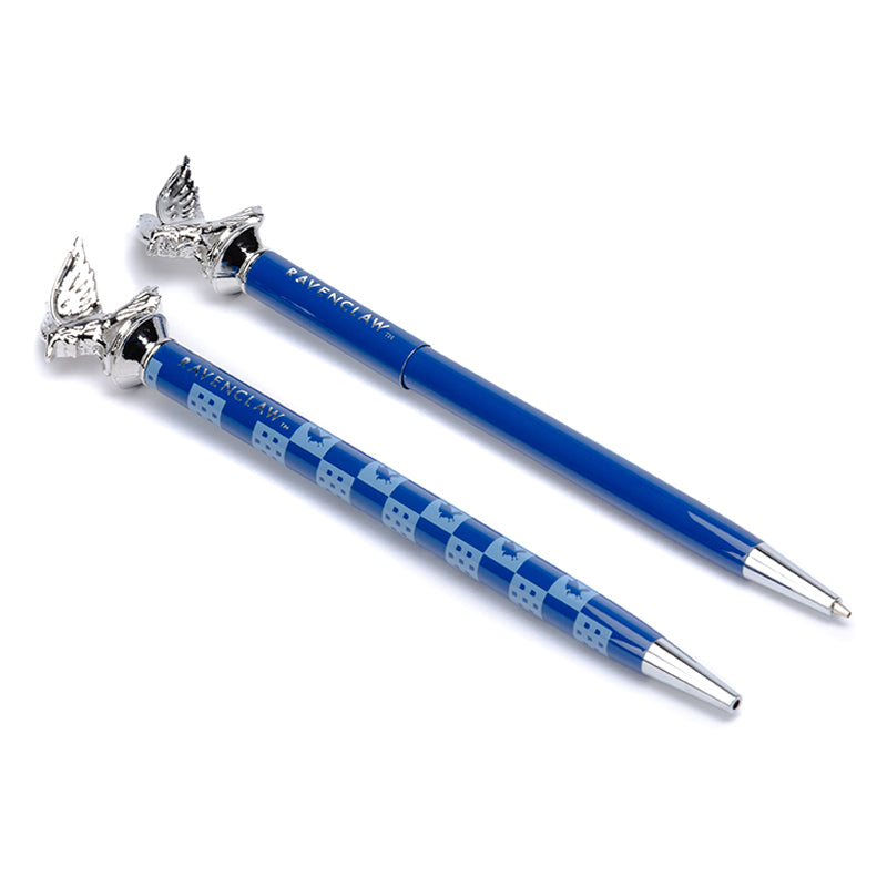 Harry Potter Ravenclaw pen and pencil set featuring blue and silver designs, perfect for home or office use.