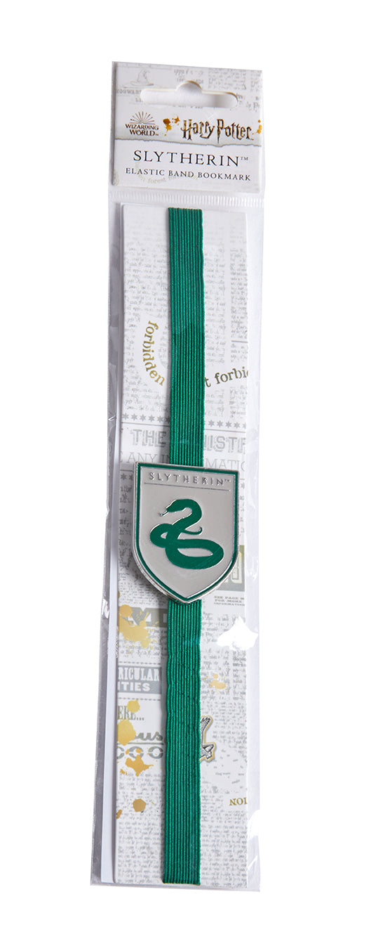 Harry Potter Slytherin enamel charm bookmark with green and silver detailing, featuring the Slytherin house crest.