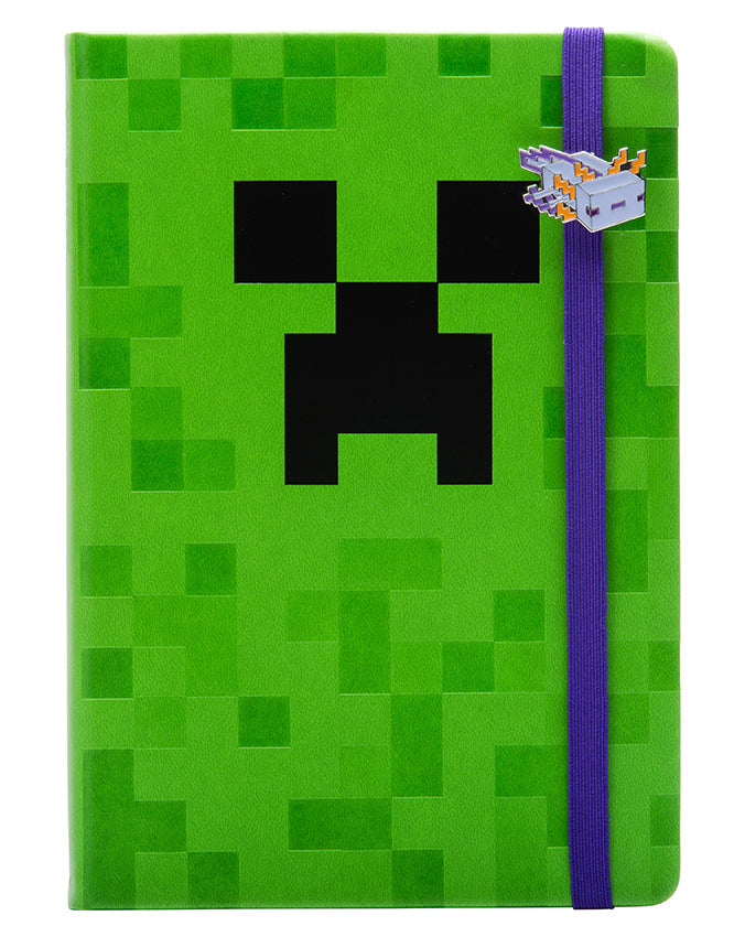 Minecraft Axolotl enamel charm bookmark featuring a colorful axolotl design, perfect for book lovers and Minecraft fans.