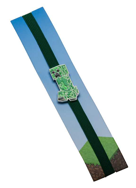 Minecraft Creeper enamel charm bookmark with a detailed green Creeper design, perfect for Minecraft fans and home decor.