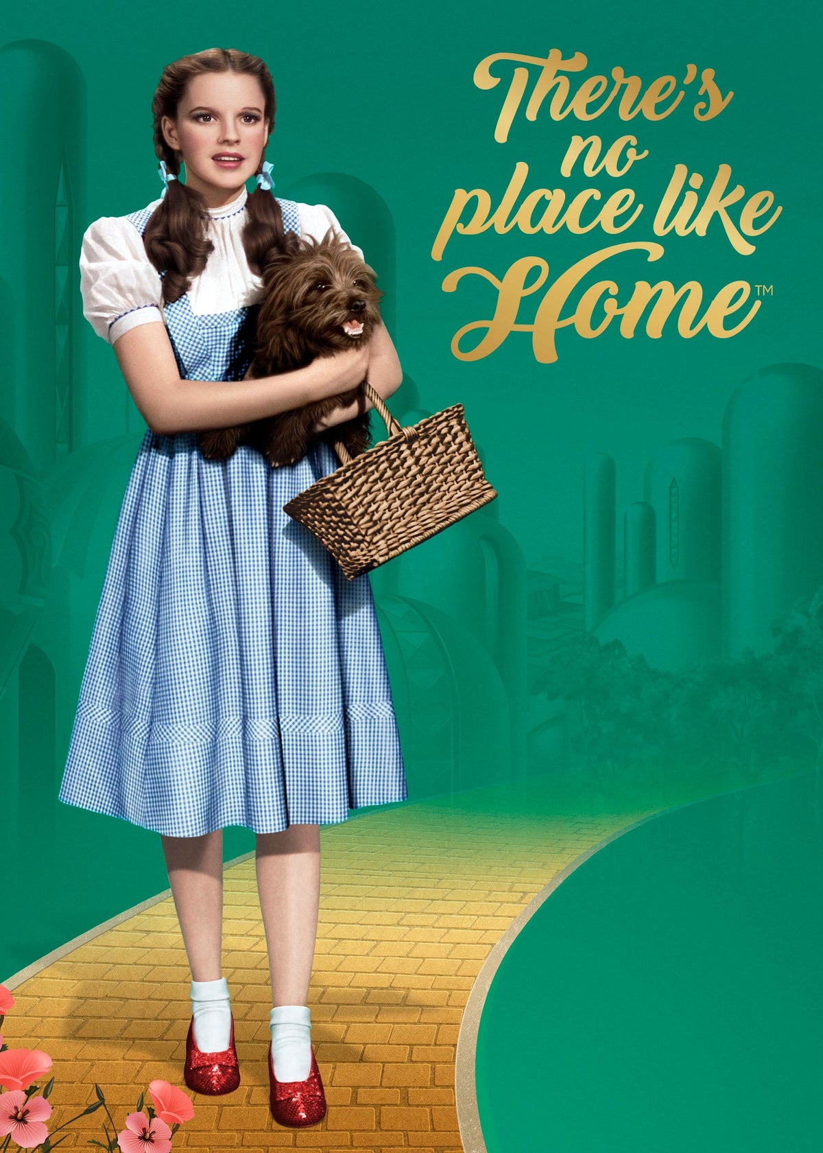 Inside view of The Wizard of Oz "There's No Place Like Home" signature pop-up card by Insight Editions, featuring detailed colorful illustrations.