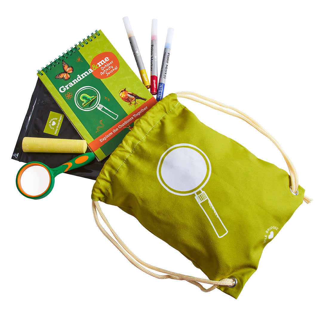 Grandma and Me Explore Outdoors Activity Kit by Insight Editions, featuring outdoor exploration tools and activity guides.