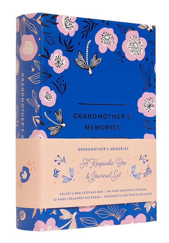 Insight Editions Grandmother's Memories keepsake box and journal set, featuring a decorative box and writing journal for cherished memories.