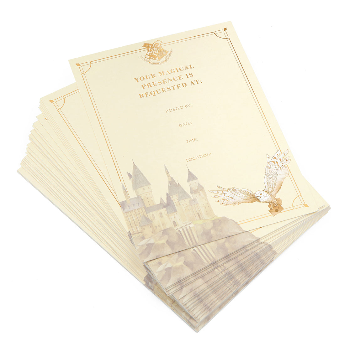 Harry Potter Hogwarts Invitation Set by Insight Editions, includes 30 magical themed invitation cards for fans and events.