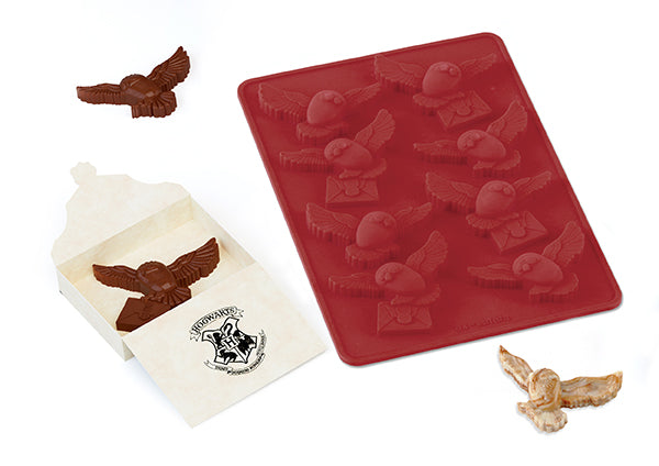 Harry Potter Make Your Own Chocolate Owls kit by Insight Editions, including chocolate owl molds and ingredients for DIY wizard treats.