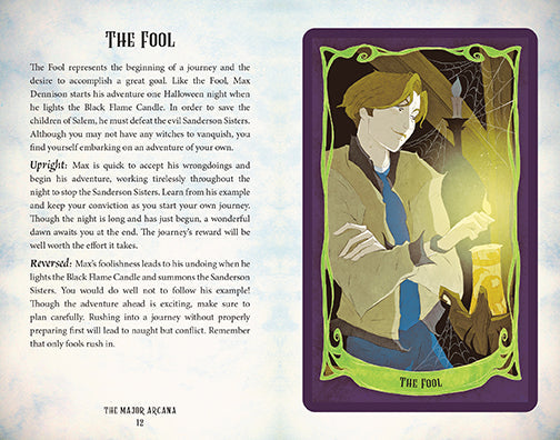 Hocus Pocus Tarot Deck and Guidebook kit by Insight Editions featuring themed cards and a guidebook for tarot reading.