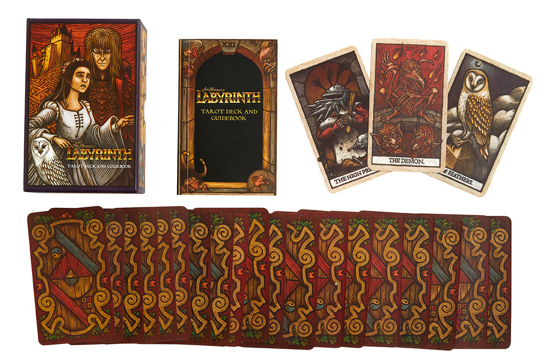 Labyrinth Tarot Deck and Guidebook kit by Insight Editions featuring illustrated tarot cards and instructional guide.