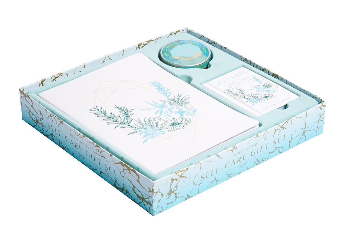 Insight Editions Self-Care Gift Set kit with skincare products and relaxation items, ideal for personal wellness and self-care routines.