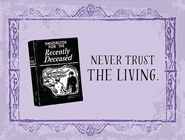 Beetlejuice Handbook for the Recently Deceased deluxe note card set with keepsake book box, Insight Editions gift stationery kit.