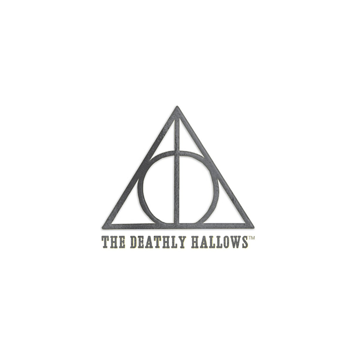 Set of 10 Harry Potter Deathly Hallows foil note cards from Insight Editions gift stationery kit, featuring magical-themed designs.