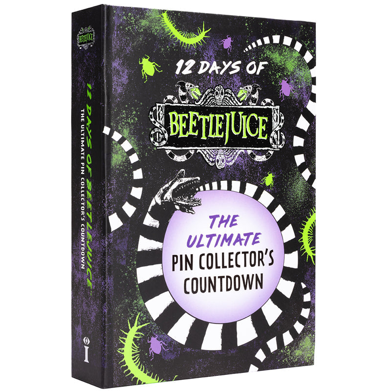 Hardbound "12 Days of Beetlejuice" kit by Insight Editions featuring illustrated pages and spooky themed design.
