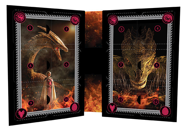 Hardbound "12 Days of House of the Dragon" kit by Insight Editions featuring detailed illustrations and collectible content.