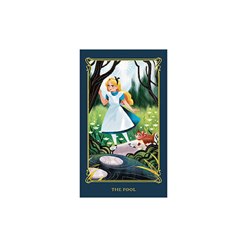 Alice in Wonderland Tiny Tarot Deck and Guidebook kit by Insight Editions, softbound, featuring whimsical tarot cards and guide.