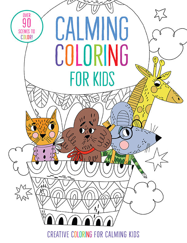 Softcover calming coloring book for kids by Insight Editions featuring soothing illustrations for relaxation and creativity.