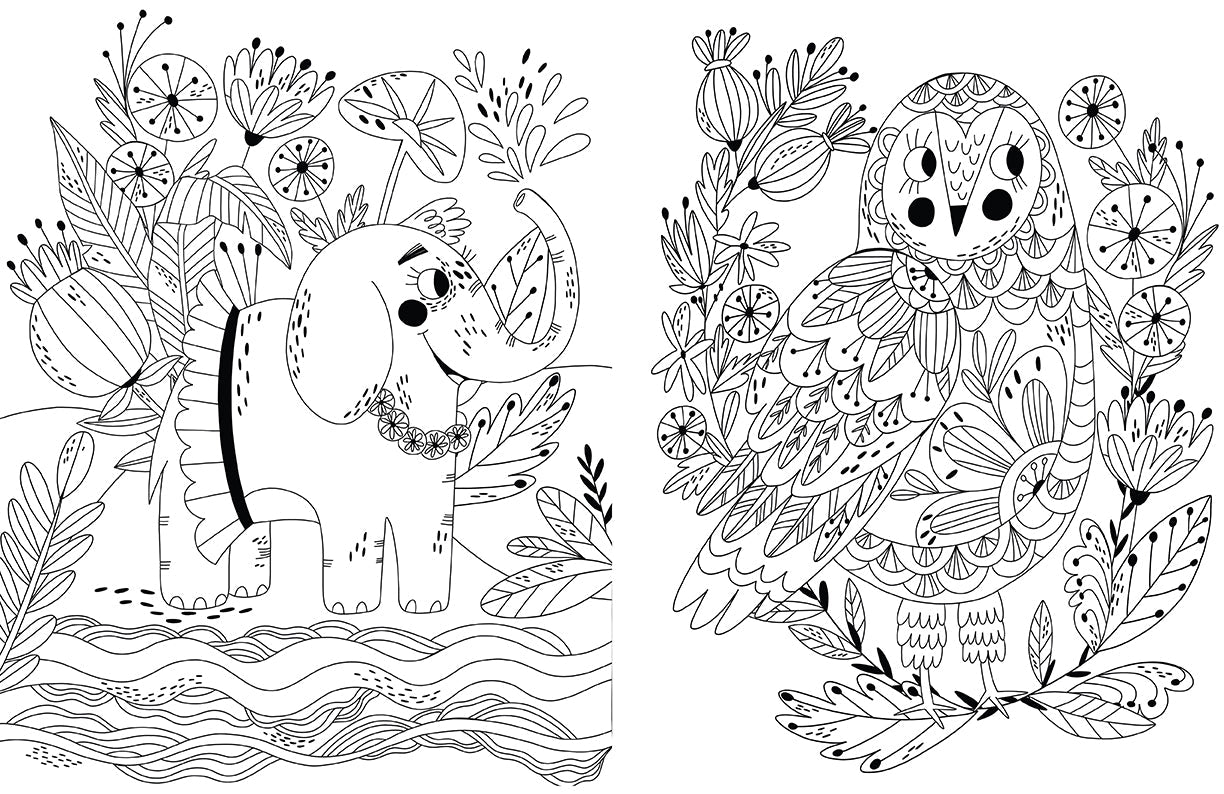 Softcover book titled "Calming Coloring for Kids" by Insight Editions featuring calming illustrations for children to color.
