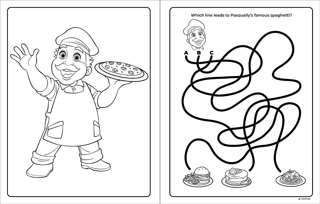 Softcover Chuck E. Cheese & Friends Coloring and Activity Book by Insight Editions featuring colorful cartoon characters.